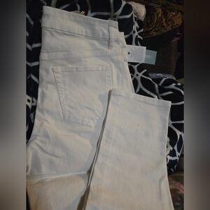 Coldwater Creek "The Creek" White Midrise Straight Leg Jeans Sz 10